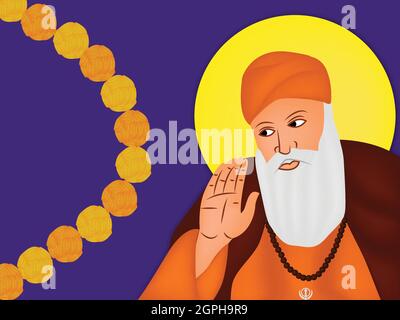 Gourou Nanak Jayanti Illustration de Vecteur