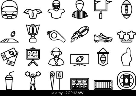 Football Icon Set Illustration de Vecteur