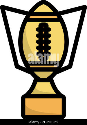 Icône de la coupe American football Trophy Illustration de Vecteur