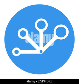 Icône de glyphe blanc vectoriel de cuillères de mesure. Appareil de cuisine Illustration de Vecteur
