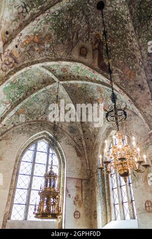 MALMO, SUÈDE - 27 AOÛT 2016 : chapelle décorée dans l'église Sankt Petri de Malmo, Suède Banque D'Images