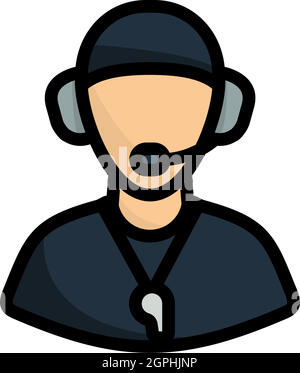 Icône American football Coach Illustration de Vecteur