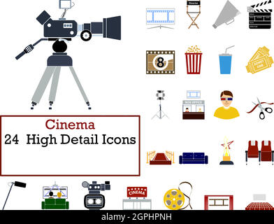 Cinéma Icon Set Illustration de Vecteur