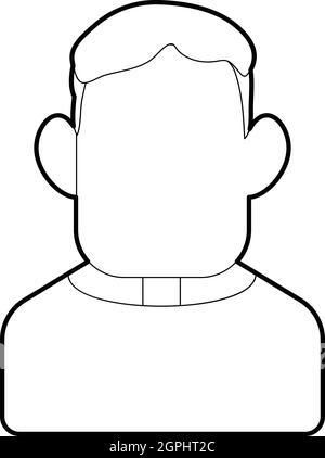 Icône style du contour, prêtre Illustration de Vecteur