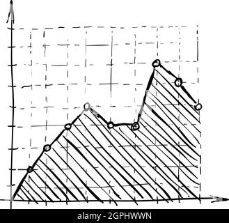 La courbe de croissance des infographies, style dessiné à la main Illustration de Vecteur