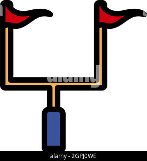 Icône American football Goal Post Illustration de Vecteur