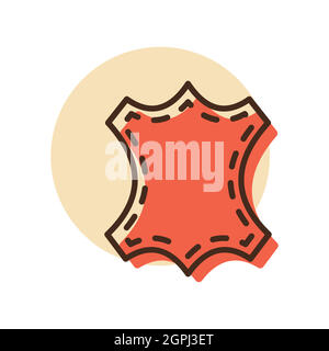 Icône de vecteur en cuir. Signe animal de ferme Illustration de Vecteur