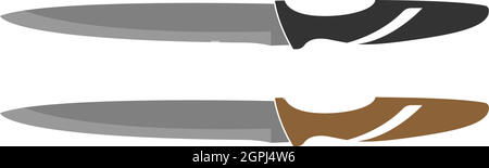 Modèle vectoriel de conception de logo d'icône de couteau Illustration de Vecteur