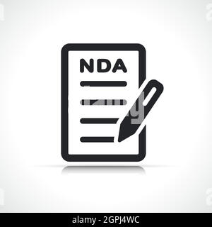 Conception d'icône de document vector nda Illustration de Vecteur