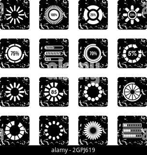 Les barres de chargement et les préchargeurs set icons Illustration de Vecteur