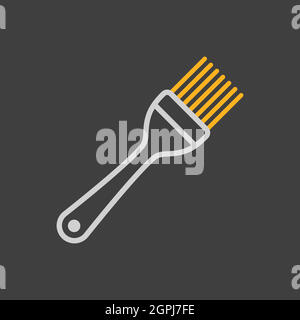 Icône vectorielle de la brosse de cuisson en silicone Illustration de Vecteur