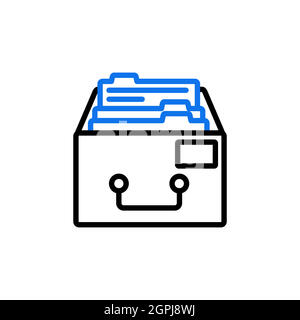 Icône de contour du classeur. Panneau de l'espace de travail Illustration de Vecteur