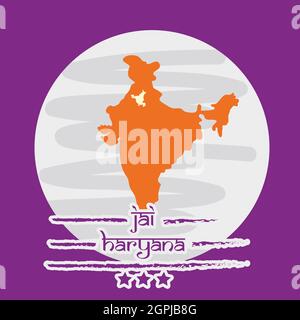 Haryana Day Indian State Background Illustration de Vecteur