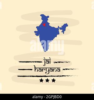 Haryana Day Indian State Background Illustration de Vecteur