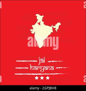Haryana Day Indian State Background Illustration de Vecteur