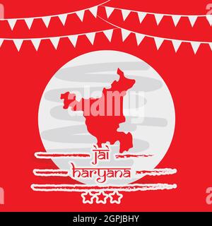 Haryana Day Indian State Background Illustration de Vecteur