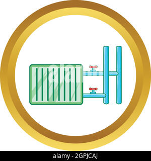 Icône vecteur du radiateur Illustration de Vecteur