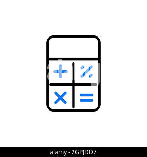 Vecteur de l'icône de la calculatrice. Signe Finances Illustration de Vecteur