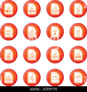 Format de fichier icons vector set Illustration de Vecteur