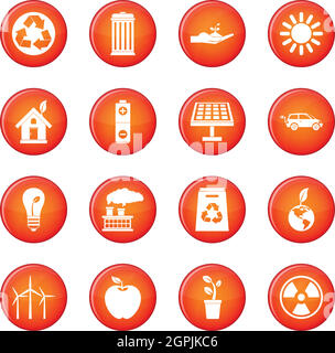 Icônes écologie vector set Illustration de Vecteur