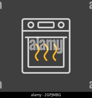 Icône de cuisine vecteur de four électrique Illustration de Vecteur