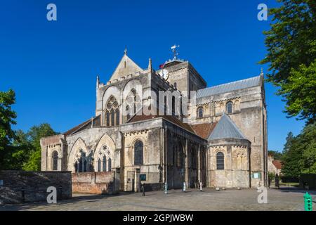 Angleterre, Hampshire, Test Valley, Romsey, Abbaye de Romsey Banque D'Images