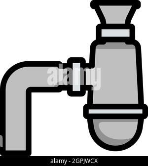 Icône Siphon dans la salle de bains Illustration de Vecteur