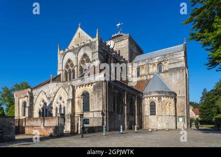 Angleterre, Hampshire, Test Valley, Romsey, Abbaye de Romsey Banque D'Images