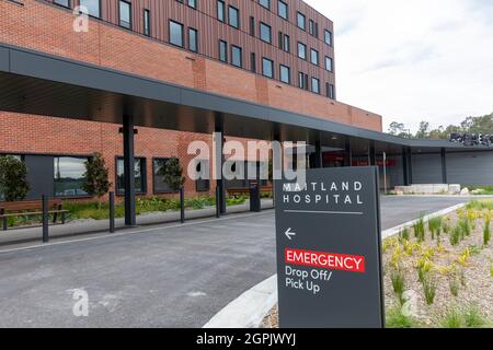 Nouvel hôpital de Maitland dans la ville régionale de Maitland en Nouvelle-Galles du Sud, qui ouvrira ses portes début 2022, Nouvelle-Galles du Sud, Australie Banque D'Images