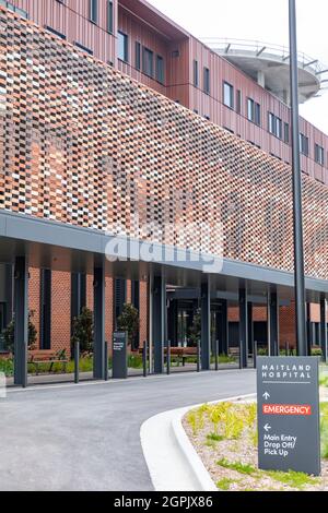 Nouvel hôpital de Maitland dans la ville régionale de Maitland en Nouvelle-Galles du Sud, qui ouvrira ses portes début 2022, Nouvelle-Galles du Sud, Australie Banque D'Images