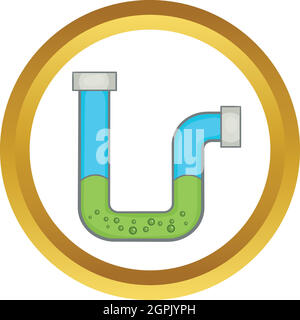 Obstruction de l'icône vecteur tuyau Illustration de Vecteur