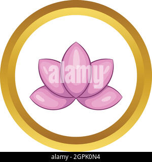 Fleur de Lotus icône vecteur Illustration de Vecteur
