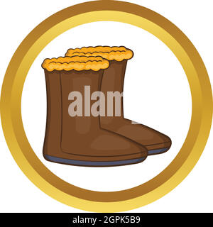 Chaussures d'hiver icône vecteur Illustration de Vecteur