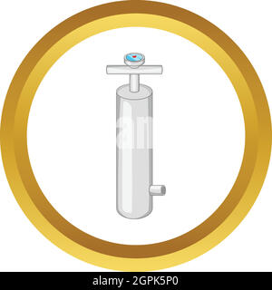 Pompe avec manomètre icône vecteur Illustration de Vecteur