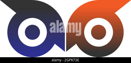 Modèle de conception d'icône vectorielle de logo Owl Illustration de Vecteur