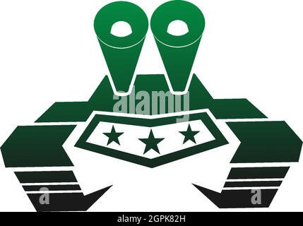 Modèle de conception de logo d'icône de char militaire, de char militaire Illustration de Vecteur