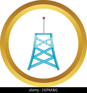 La tour de l'icône de connexion sans fil vecteur Illustration de Vecteur