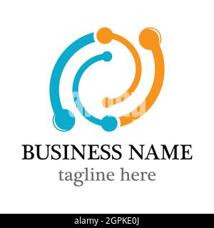 Modèle de logo de connexion conception d'icône vectorielle Banque D'Images