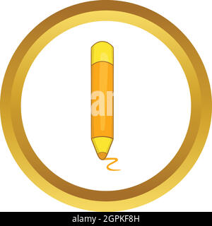 Icône vecteur crayon jaune Illustration de Vecteur