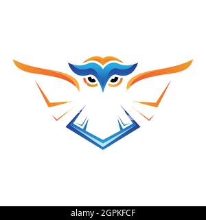 Modèle de logo Owl motif d'icône vectorielle Banque D'Images