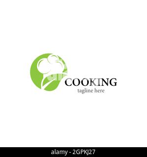 Design de modèle vectoriel de logo de cuisson Banque D'Images