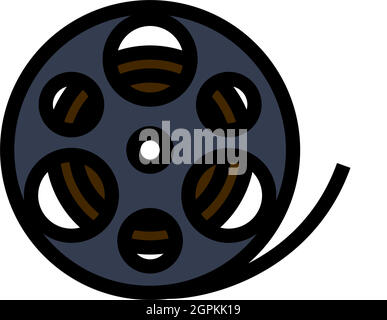 Icône de bobine de film Illustration de Vecteur