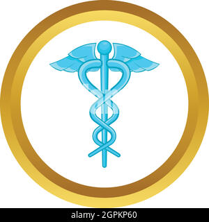 Caducée symbole médical icône vecteur Illustration de Vecteur