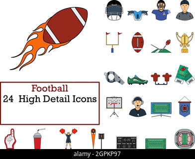 Football Icon Set Illustration de Vecteur