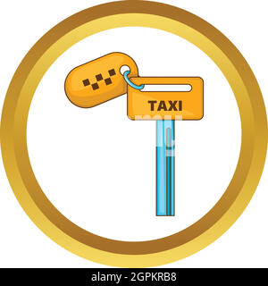 Clefs pour l'icône vecteur taxi Illustration de Vecteur