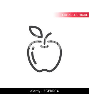 Icône de vecteur ligne Apple Illustration de Vecteur