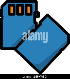 L'icône Carte mémoire Illustration de Vecteur
