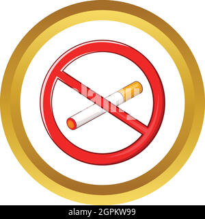 No Smoking sign vector icon Illustration de Vecteur