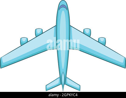 L'icône avion, cartoon style Illustration de Vecteur