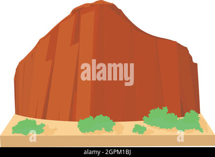 Icône de montagne brésilienne, style dessin animé Illustration de Vecteur